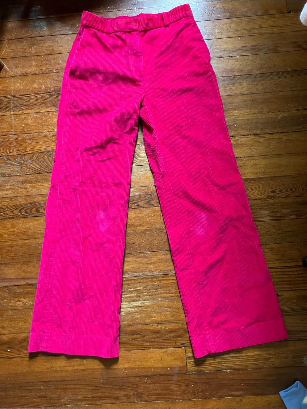 COS Hot Pink Wide Leg Corduroy Pants